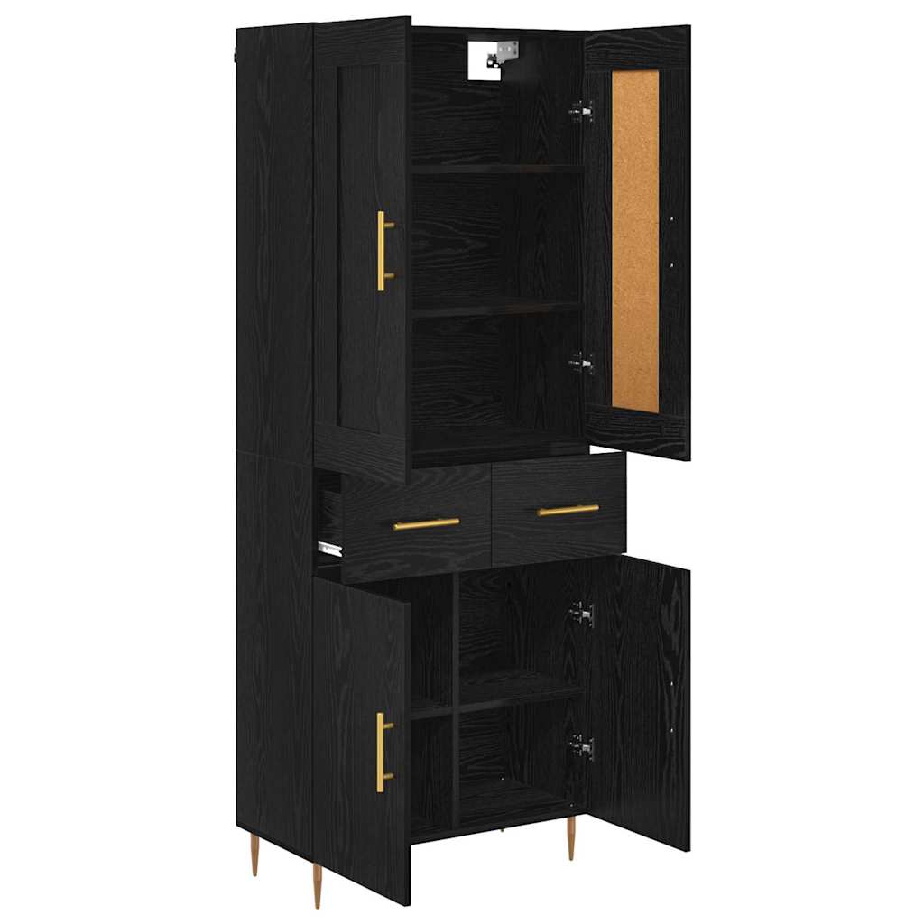 Highboard Sort eg 69,5 x 34 x 180 cm Konstrueret træ
