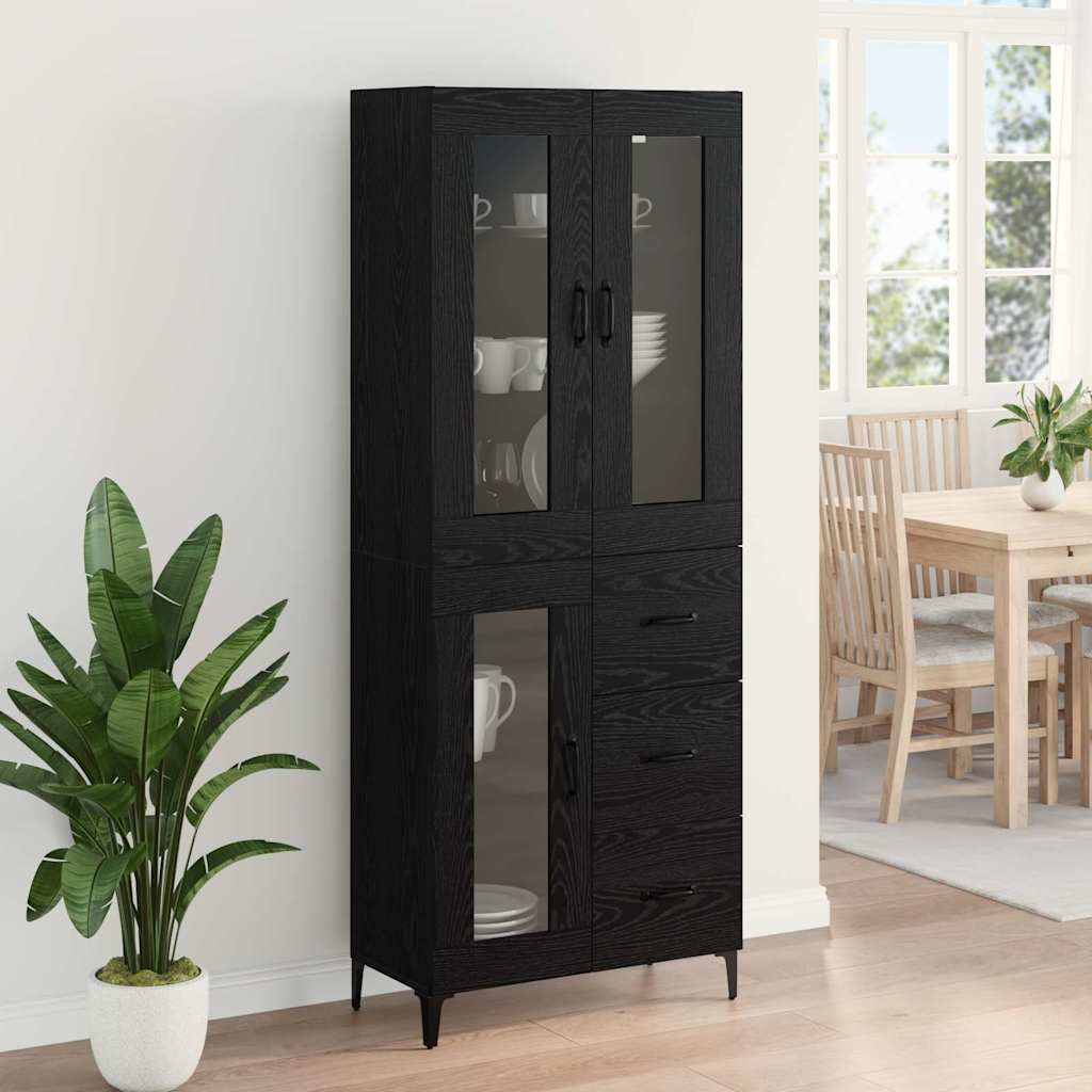 Highboard Sort eg 69,5 x 34 x 180 cm Konstrueret træ