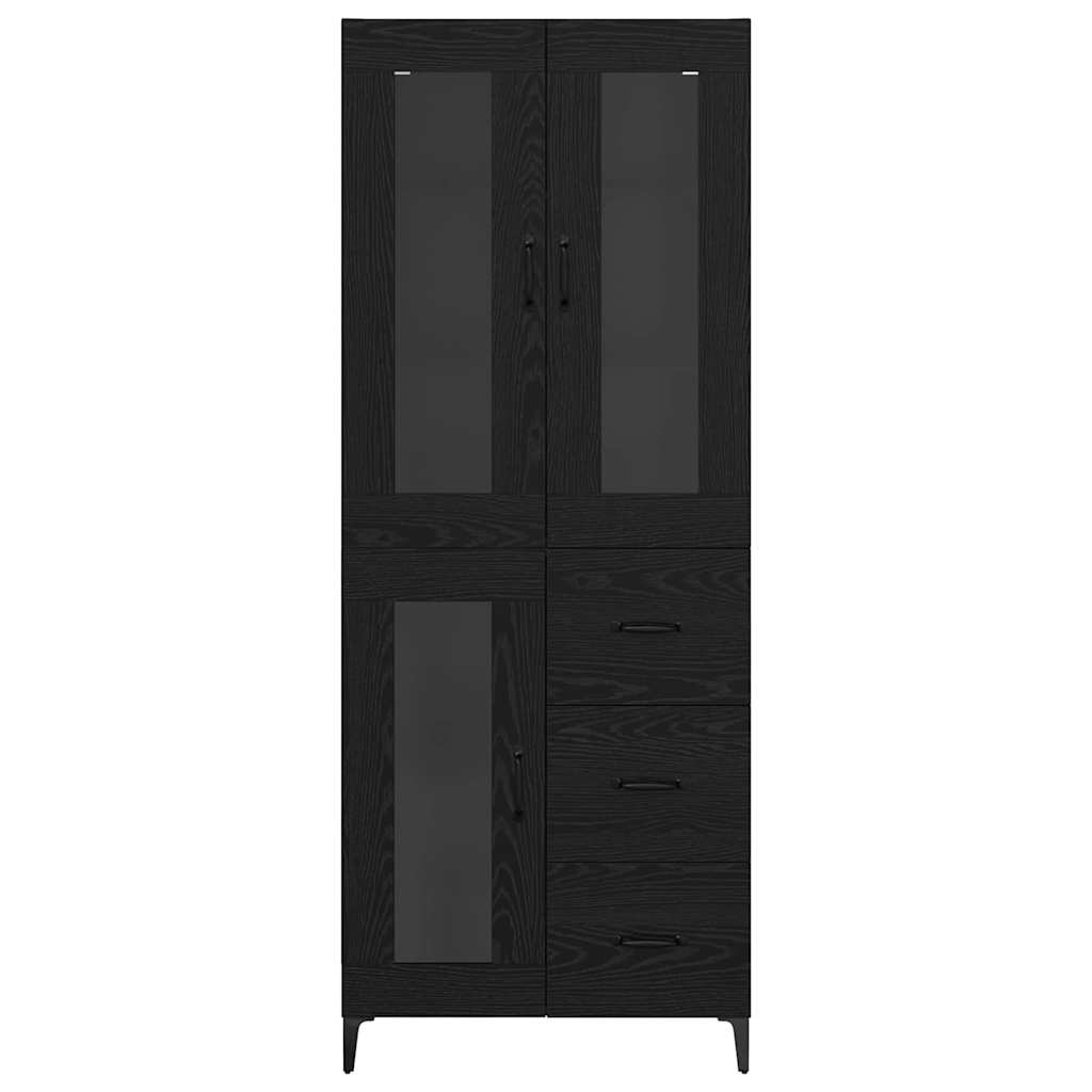 Highboard Sort eg 69,5 x 34 x 180 cm Konstrueret træ