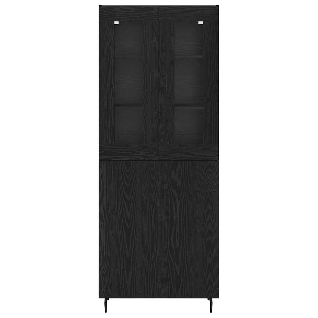 Highboard 2 stk. Sort eg 69,5 x 34 x 180 cm Konstrueret træ