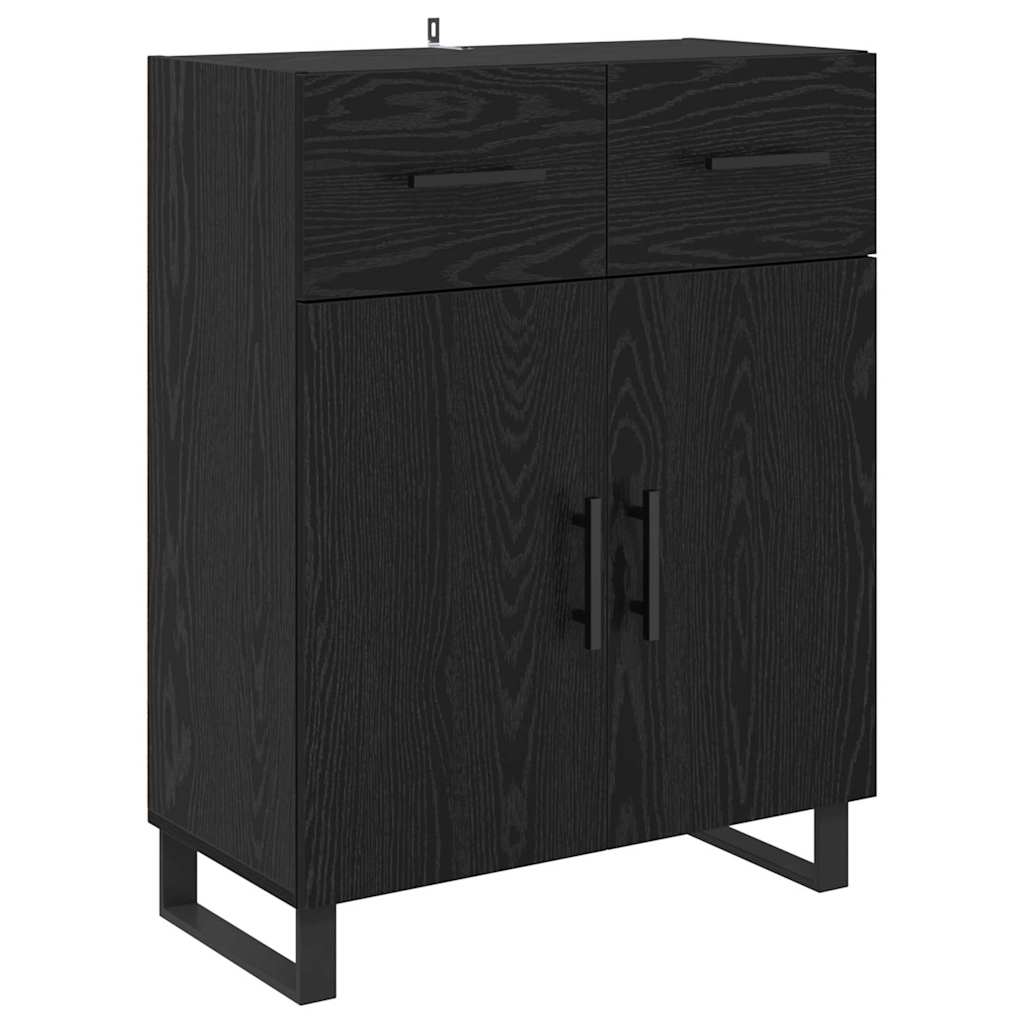 Highboard 2 stk. Sort eg 69,5 x 34 x 180 cm Konstrueret træ