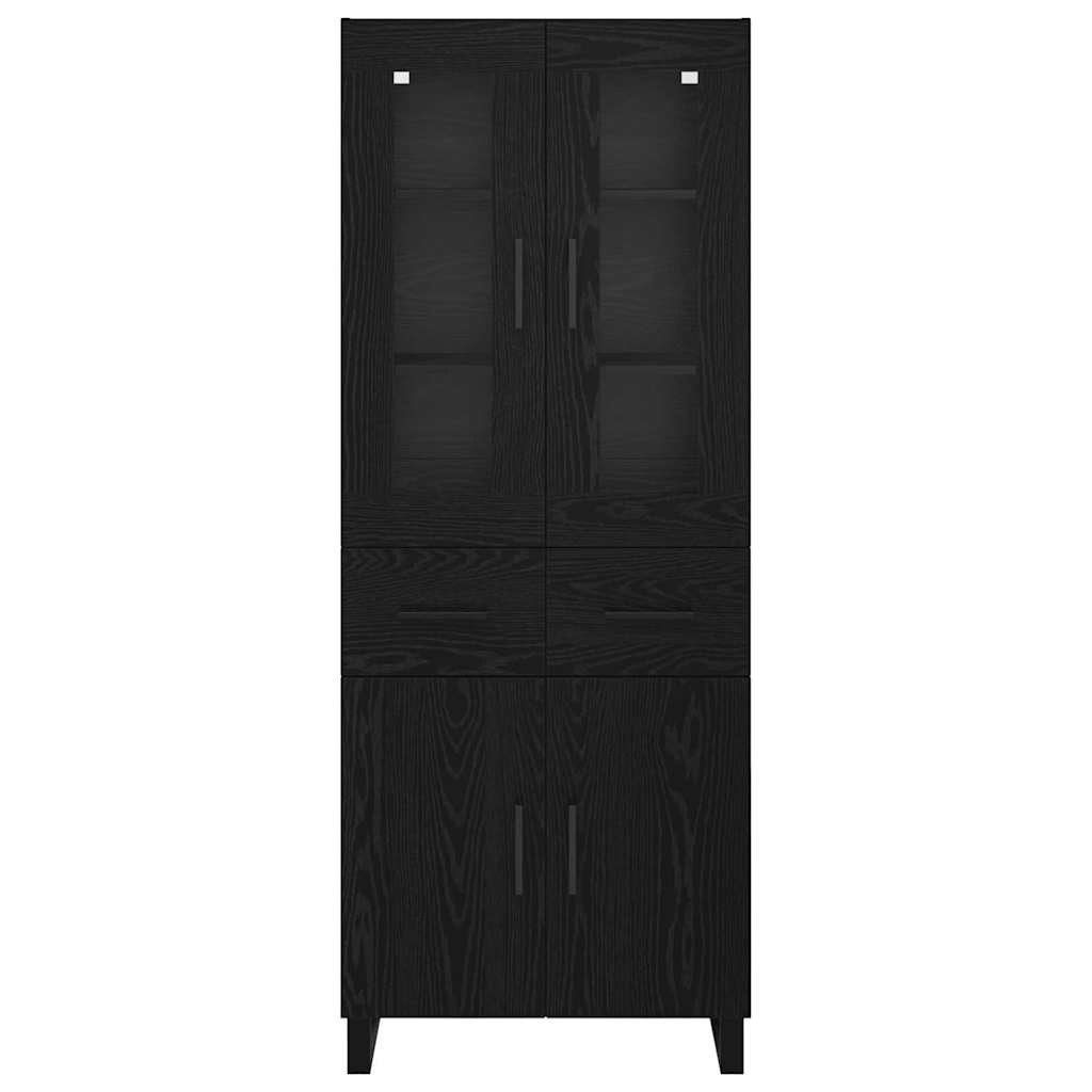 Highboard 2 stk. Sort eg 69,5 x 34 x 180 cm Konstrueret træ