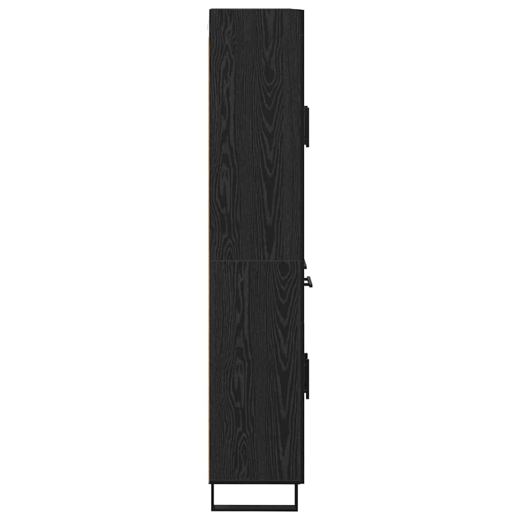Highboard 2 stk. Sort eg 69,5 x 34 x 180 cm Konstrueret træ