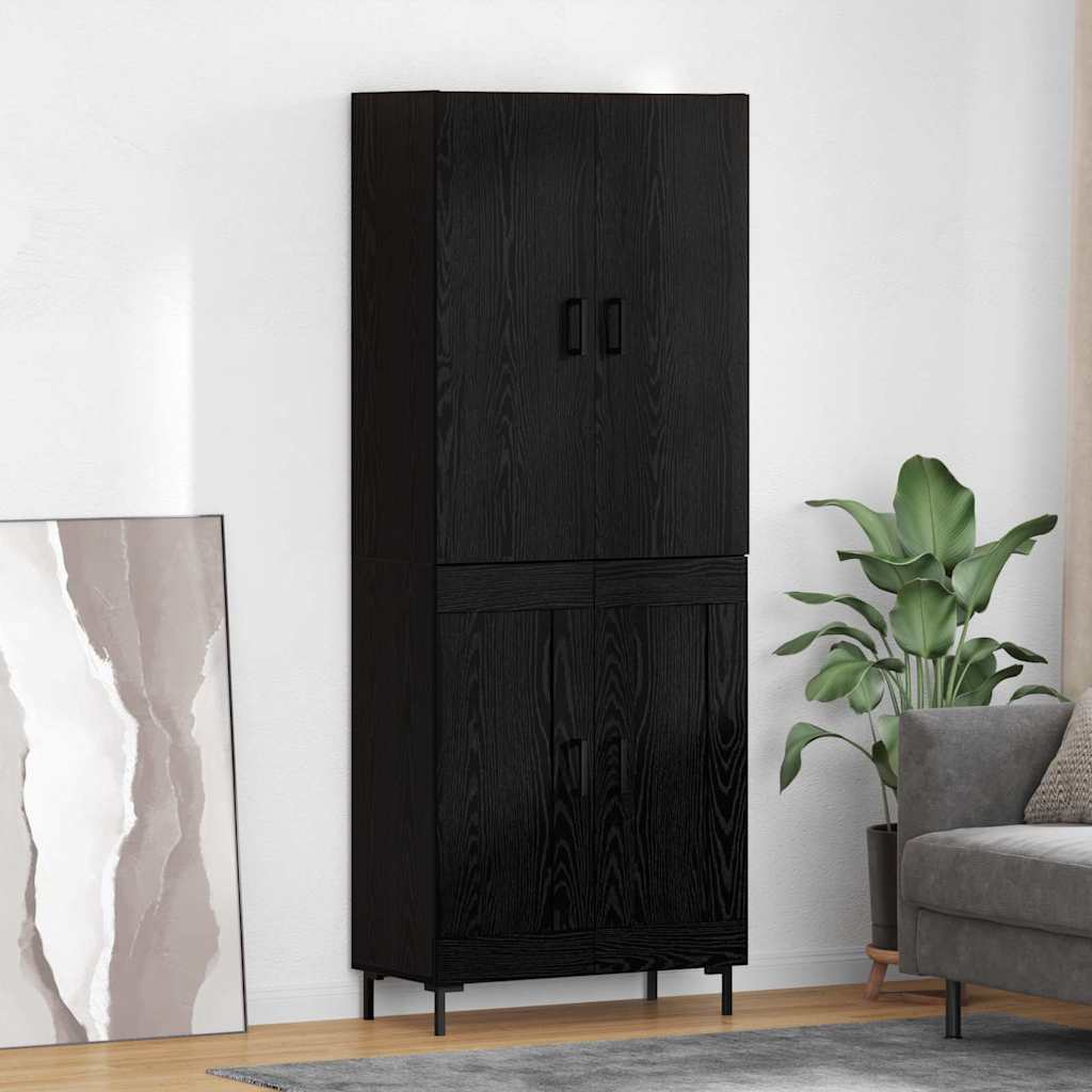 Highboard Sort eg 69,5 x 34 x 180 cm Konstrueret træ