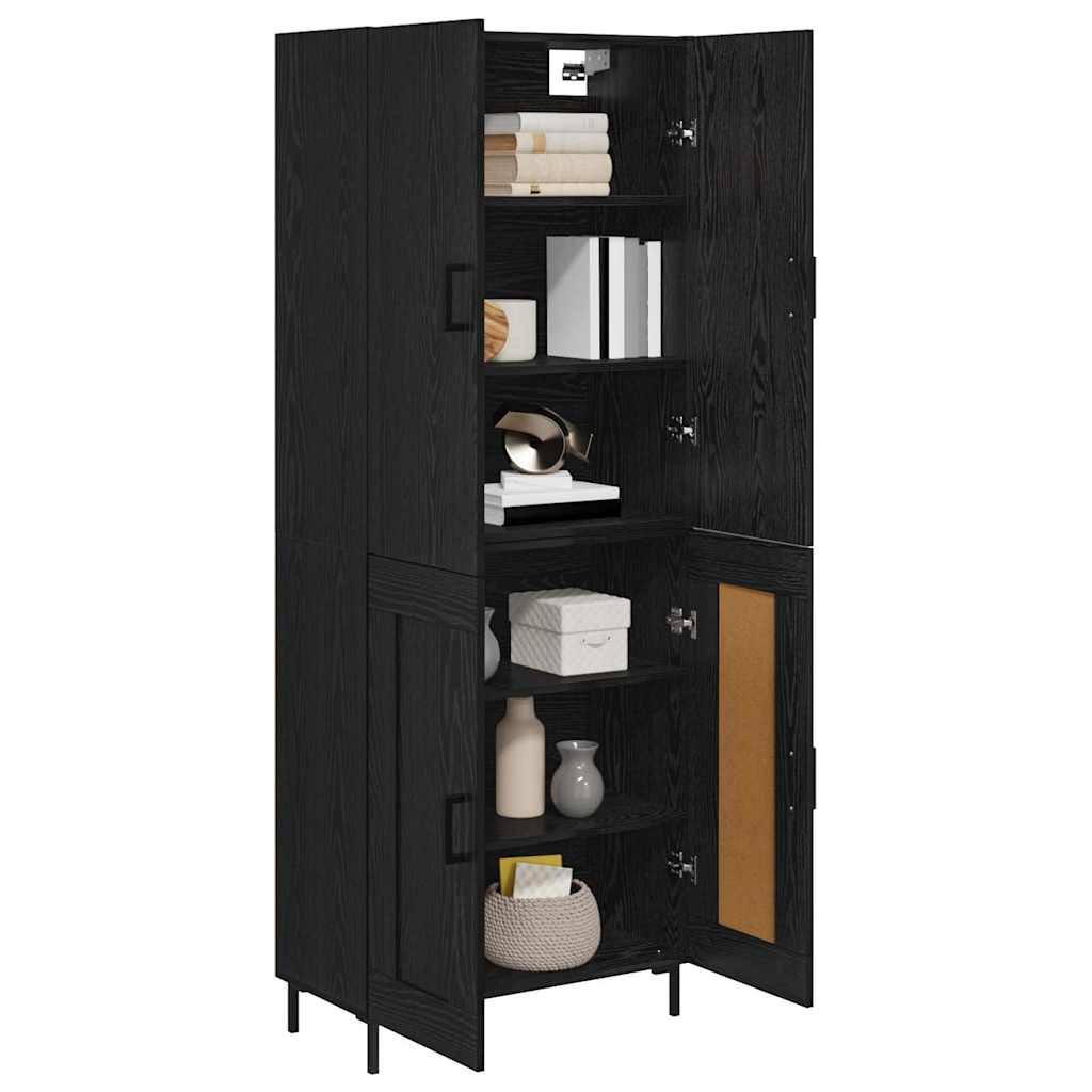 Highboard Sort eg 69,5 x 34 x 180 cm Konstrueret træ