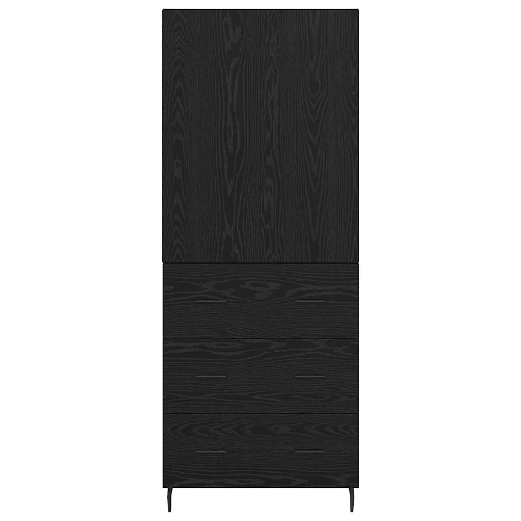 Highboard 2 stk. Sort eg 69,5 x 34 x 180 cm Konstrueret træ