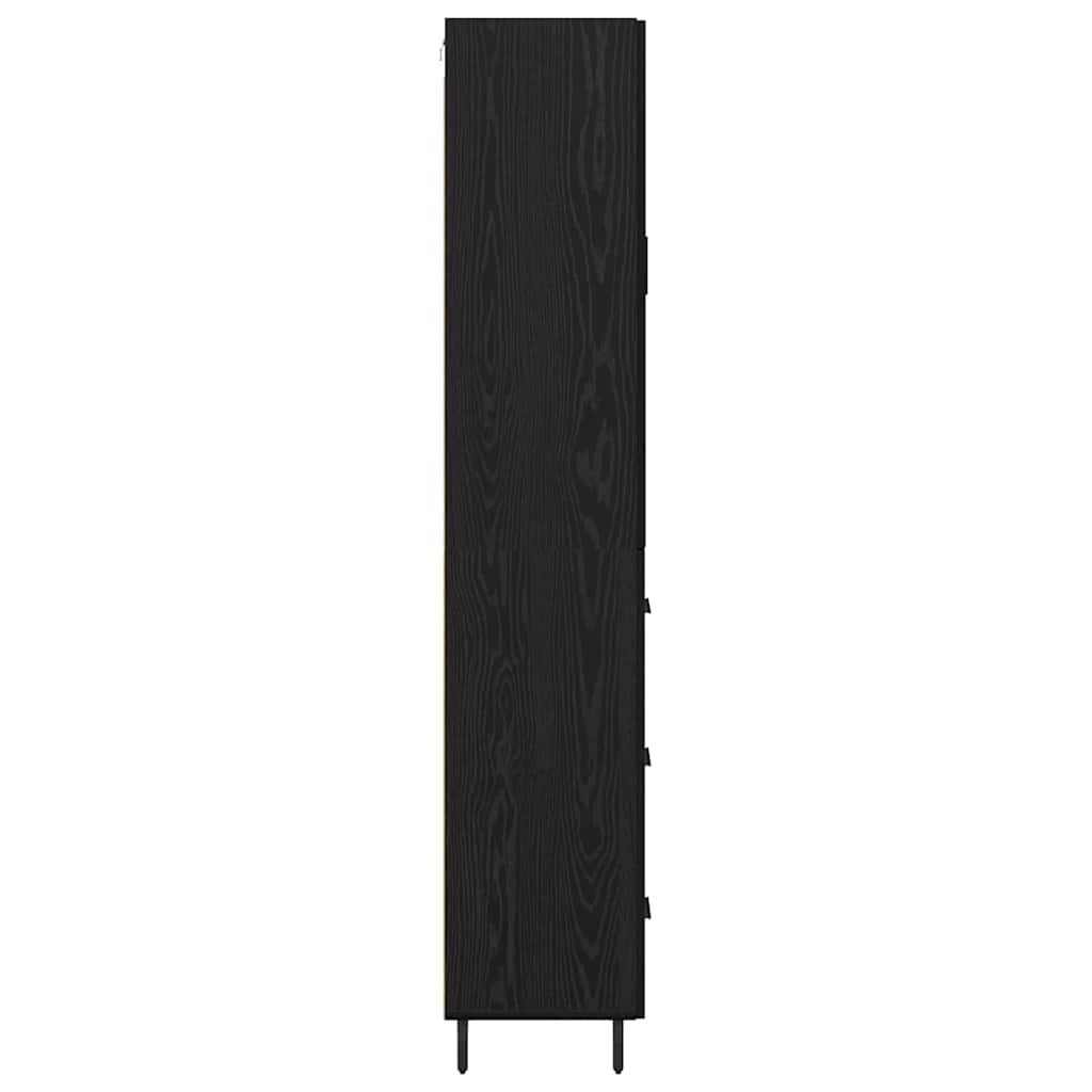 Highboard 2 stk. Sort eg 69,5 x 34 x 180 cm Konstrueret træ