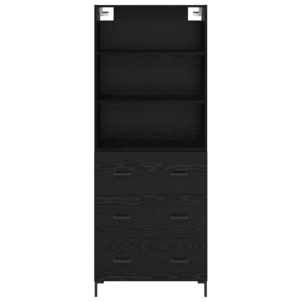 Highboard Sort eg 69,5 x 34 x 180 cm Konstrueret træ