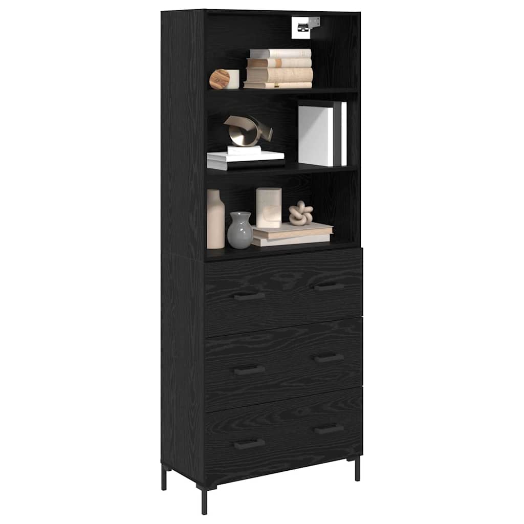 Highboard Sort eg 69,5 x 34 x 180 cm Konstrueret træ