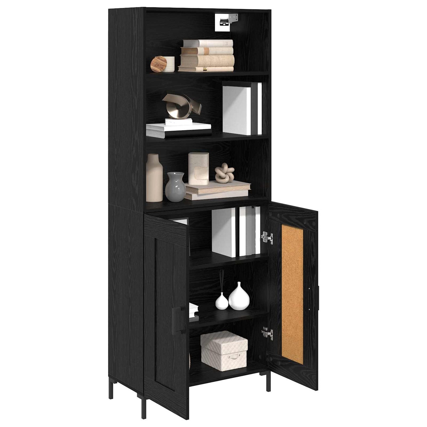 Highboard Sort eg 69,5 x 34 x 180 cm Konstrueret træ