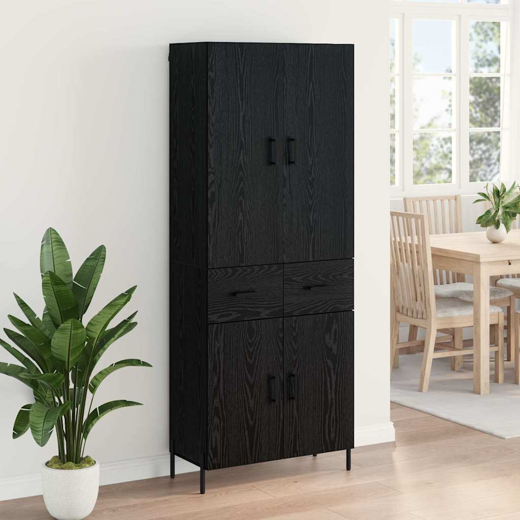Highboard Sort eg 69,5 x 34 x 180 cm Konstrueret træ