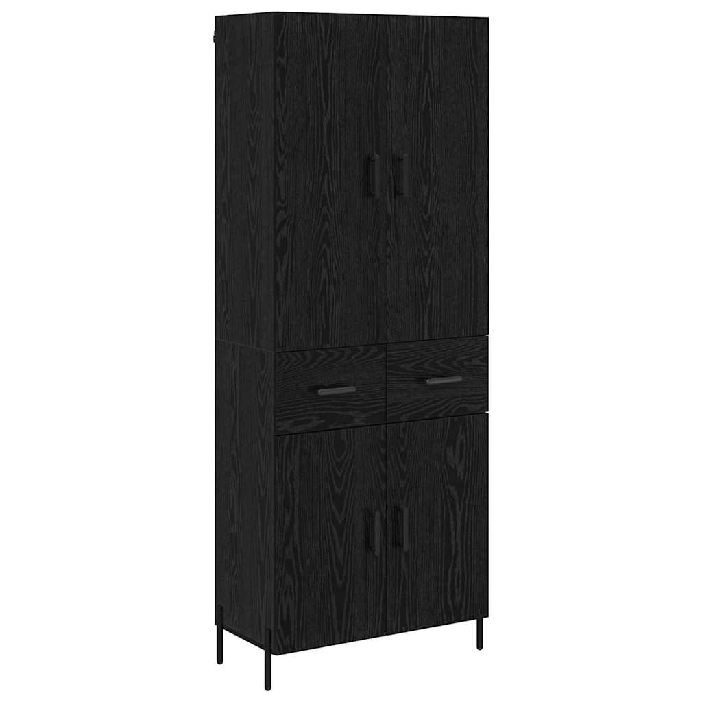 Highboard Sort eg 69,5 x 34 x 180 cm Konstrueret træ
