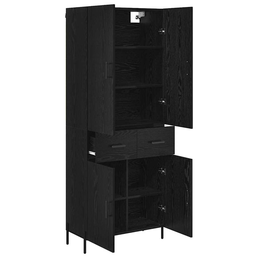 Highboard Sort eg 69,5 x 34 x 180 cm Konstrueret træ