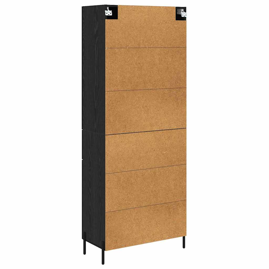 Highboard Sort eg 69,5 x 34 x 180 cm Konstrueret træ