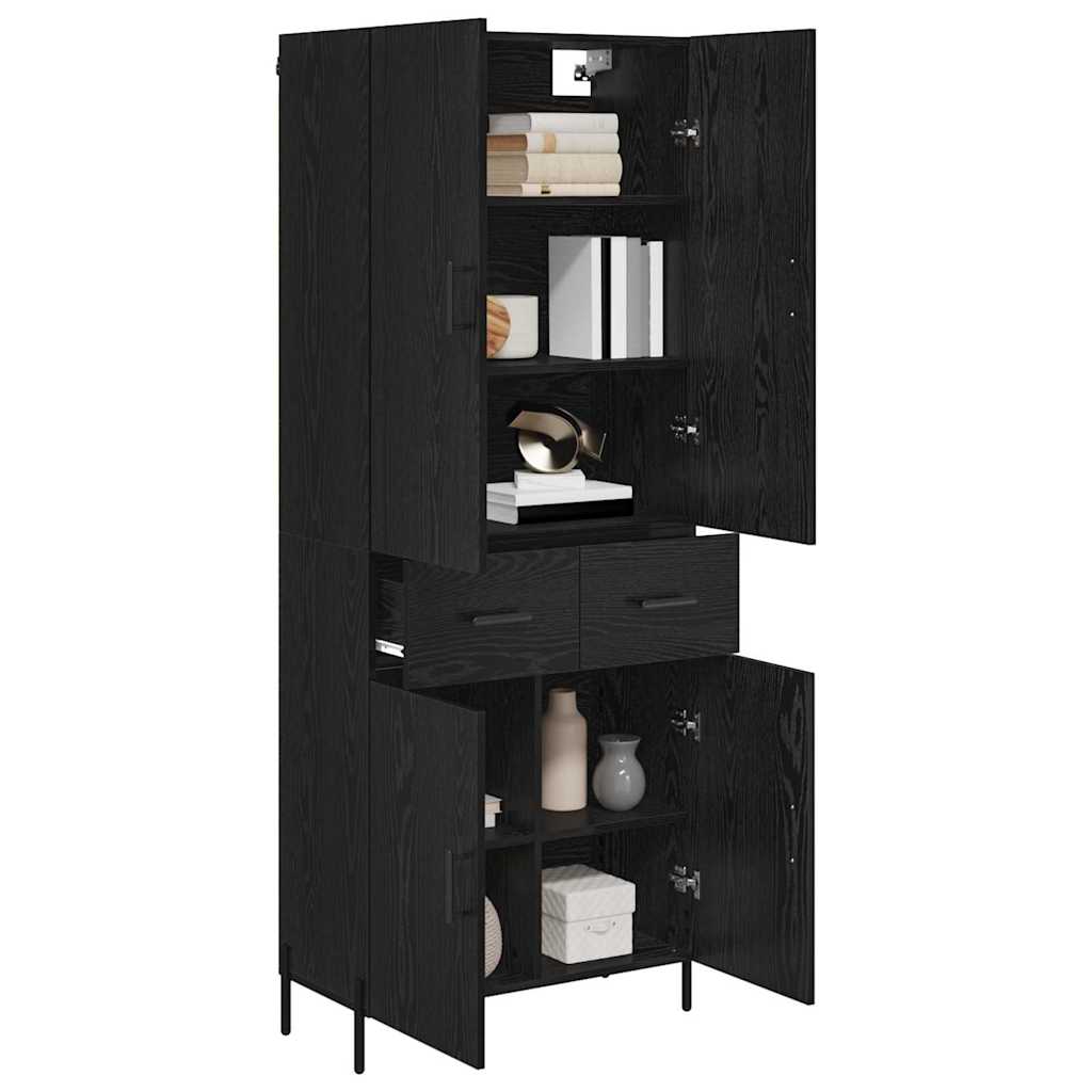 Highboard Sort eg 69,5 x 34 x 180 cm Konstrueret træ