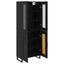 Highboard 2 stk. Sort eg 69,5 x 34 x 180 cm Konstrueret træ