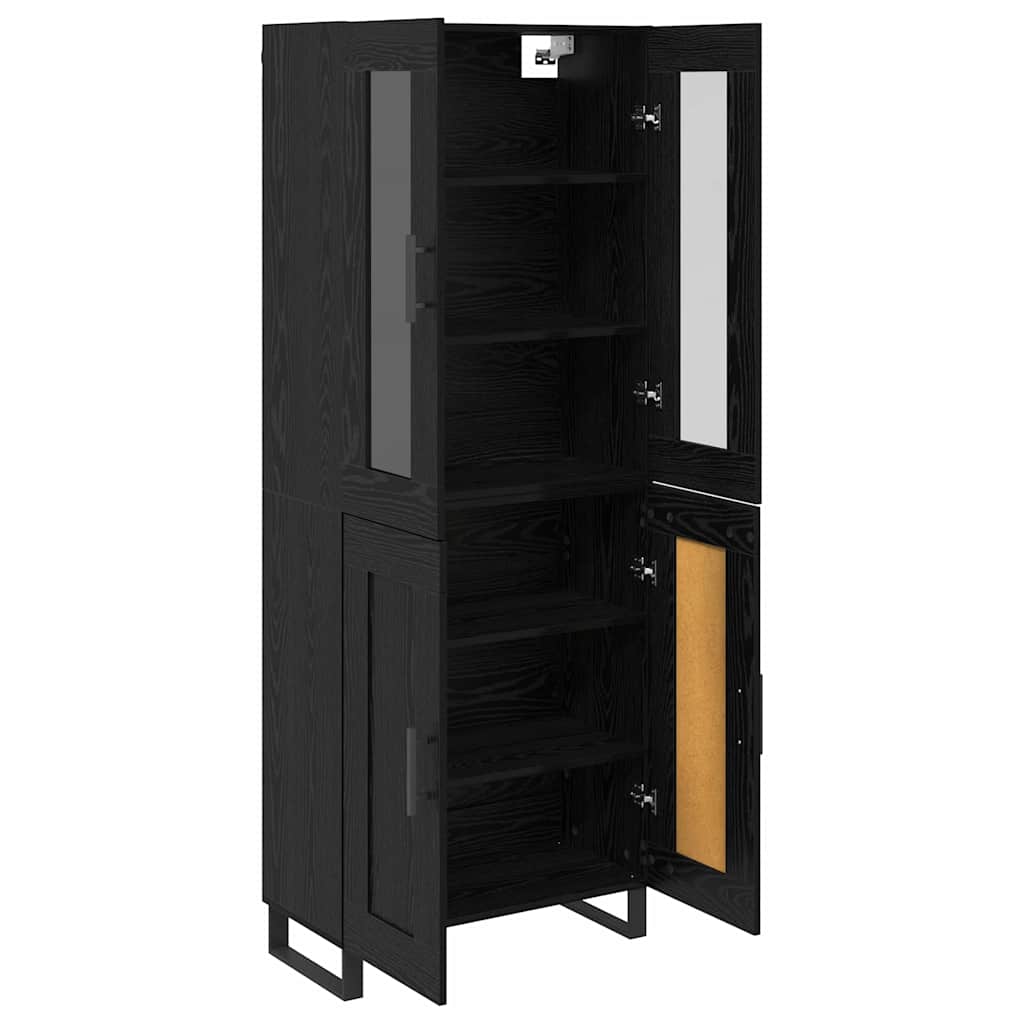 Highboard 2 stk. Sort eg 69,5 x 34 x 180 cm Konstrueret træ