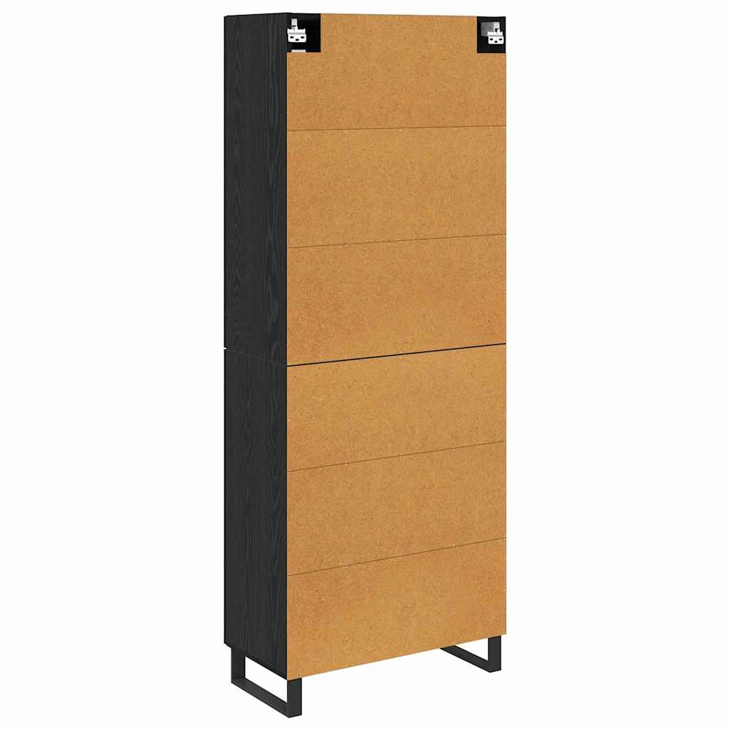 Highboard 2 stk. Sort eg 69,5 x 34 x 180 cm Konstrueret træ