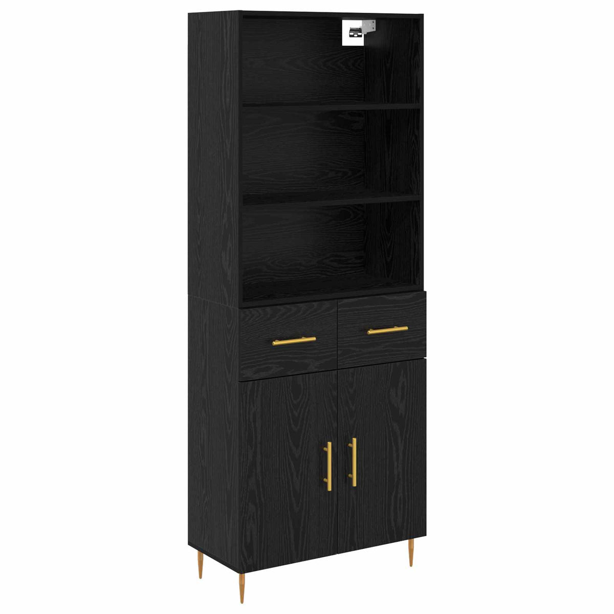 Highboard Sort eg 69,5 x 34 x 180 cm Konstrueret træ