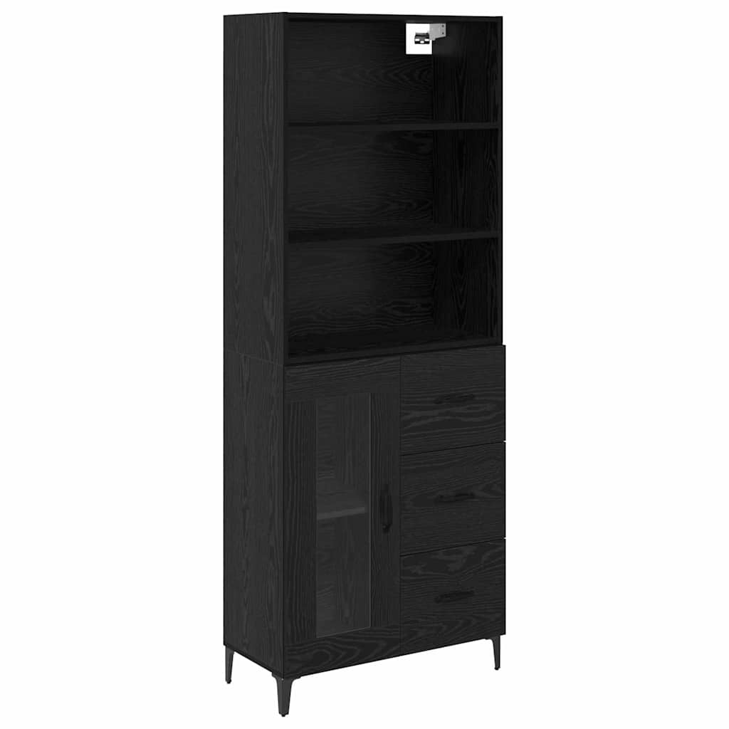 Highboard Sort eg 69,5 x 34 x 180 cm Konstrueret træ