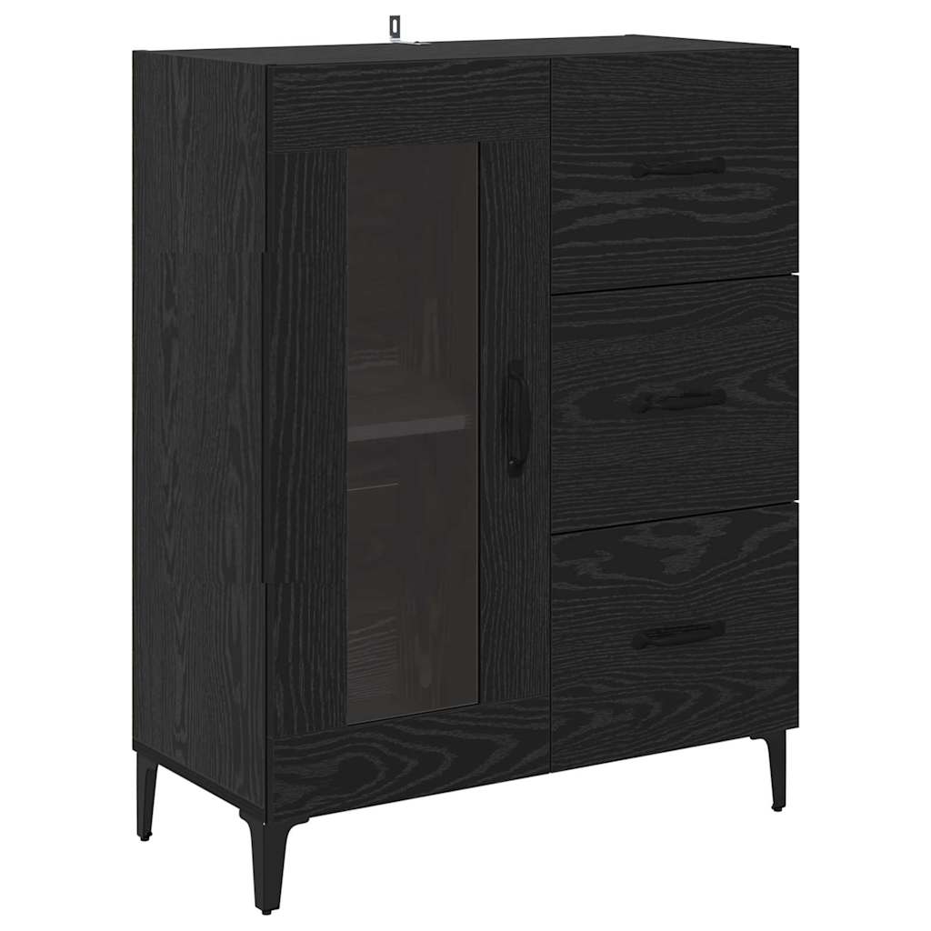 Highboard Sort eg 69,5 x 34 x 180 cm Konstrueret træ