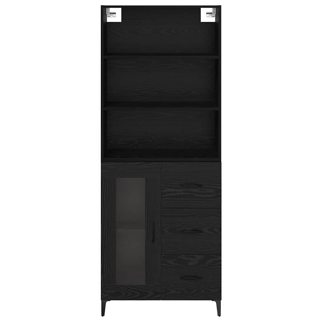 Highboard Sort eg 69,5 x 34 x 180 cm Konstrueret træ