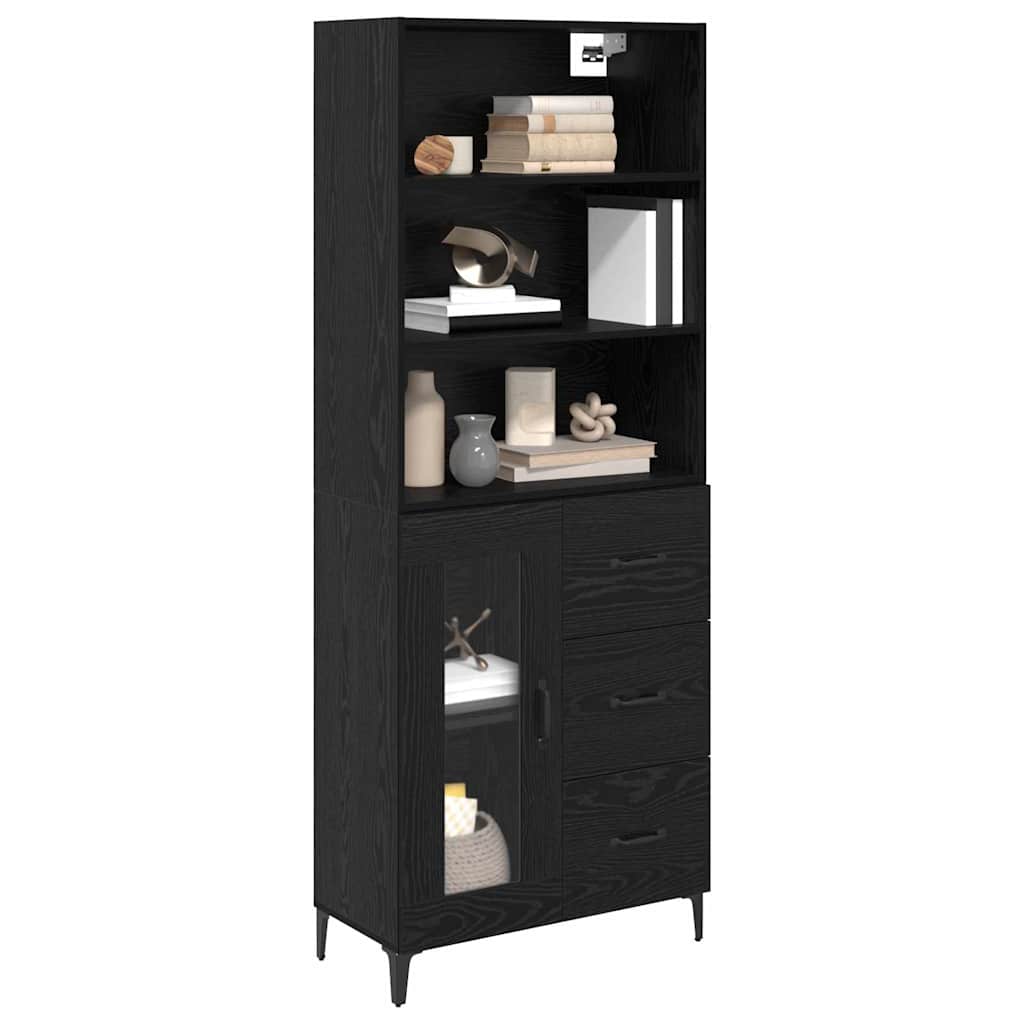 Highboard Sort eg 69,5 x 34 x 180 cm Konstrueret træ