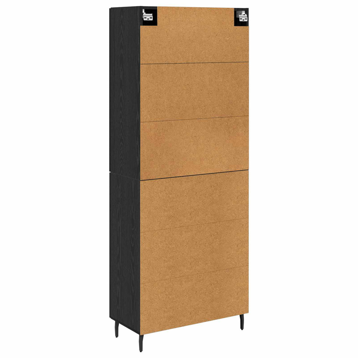 Highboard 2 stk. Sort eg 69,5 x 34 x 180 cm Konstrueret træ