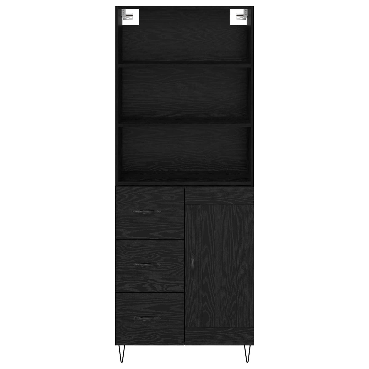 Highboard 2 stk. Sort eg 69,5 x 34 x 180 cm