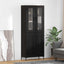 Highboard 2 stk. Sort eg 69,5 x 34 x 180 cm Konstrueret træ