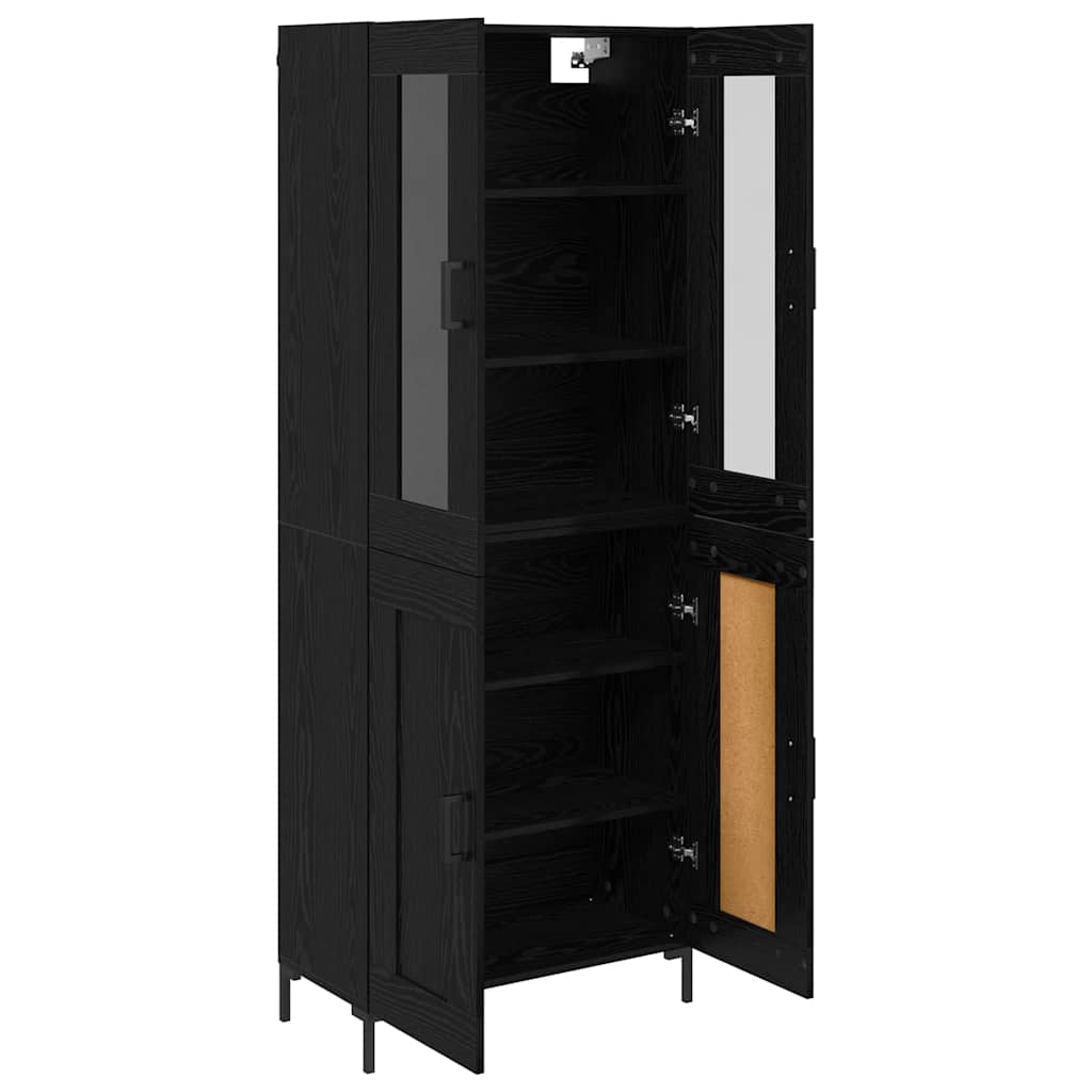 Highboard 2 stk. Sort eg 69,5 x 34 x 180 cm Konstrueret træ