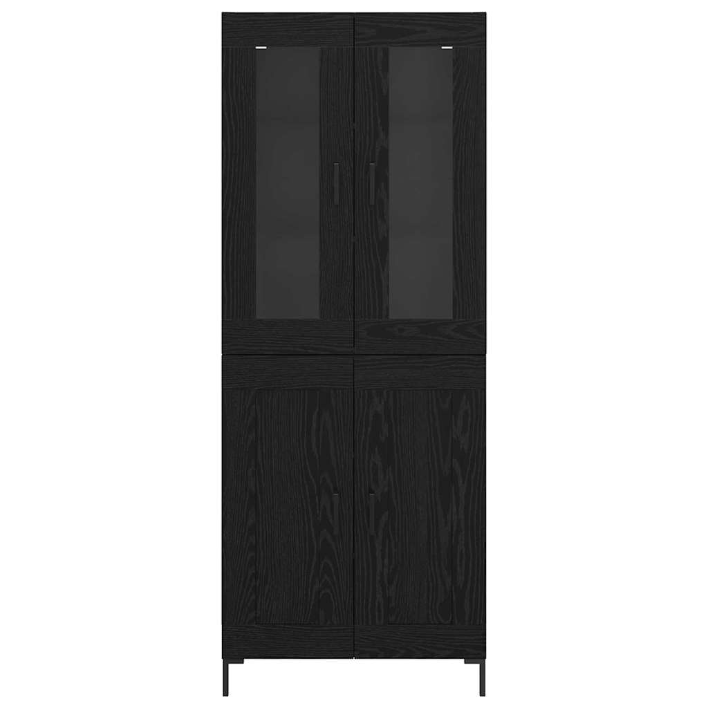 Highboard 2 stk. Sort eg 69,5 x 34 x 180 cm Konstrueret træ