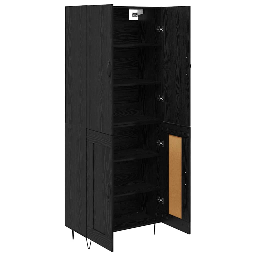Highboard 2 stk. Sort eg 69,5 x 34 x 180 cm Konstrueret træ