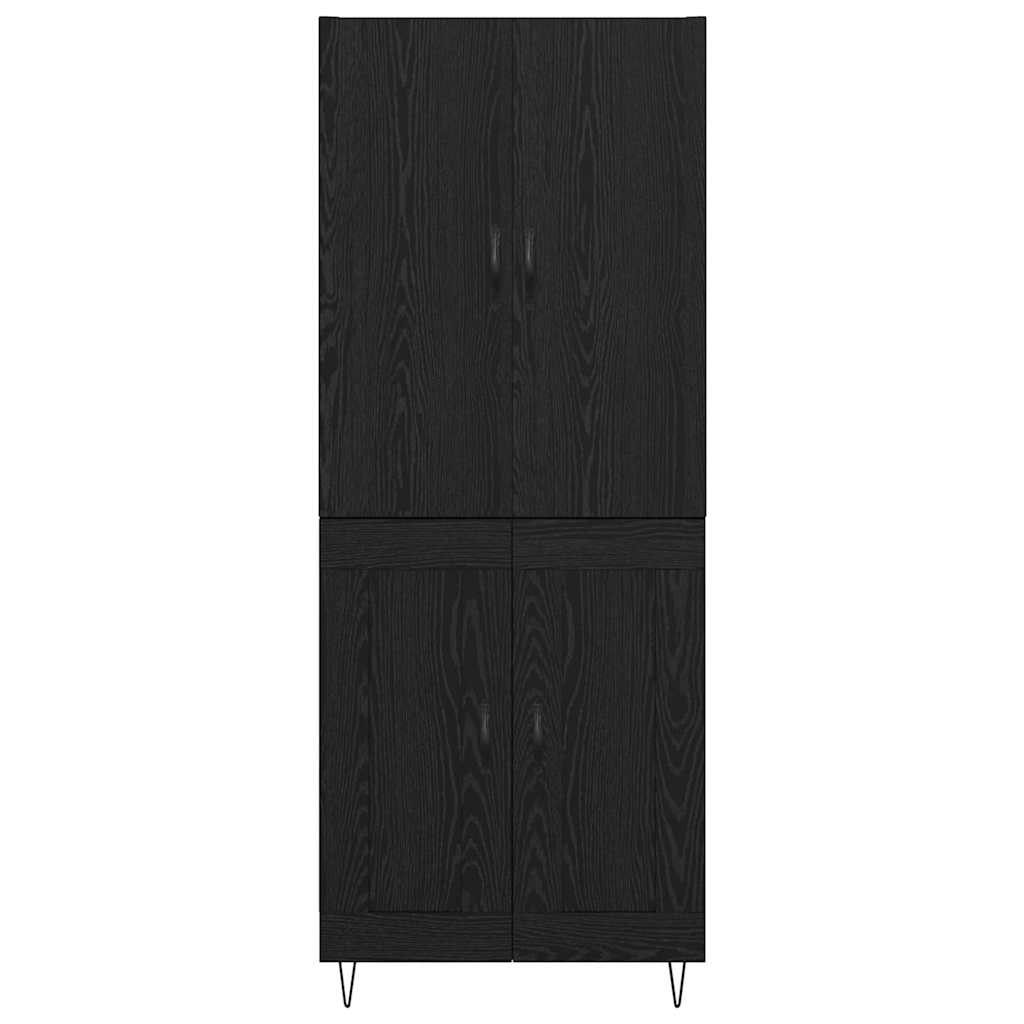 Highboard 2 stk. Sort eg 69,5 x 34 x 180 cm Konstrueret træ