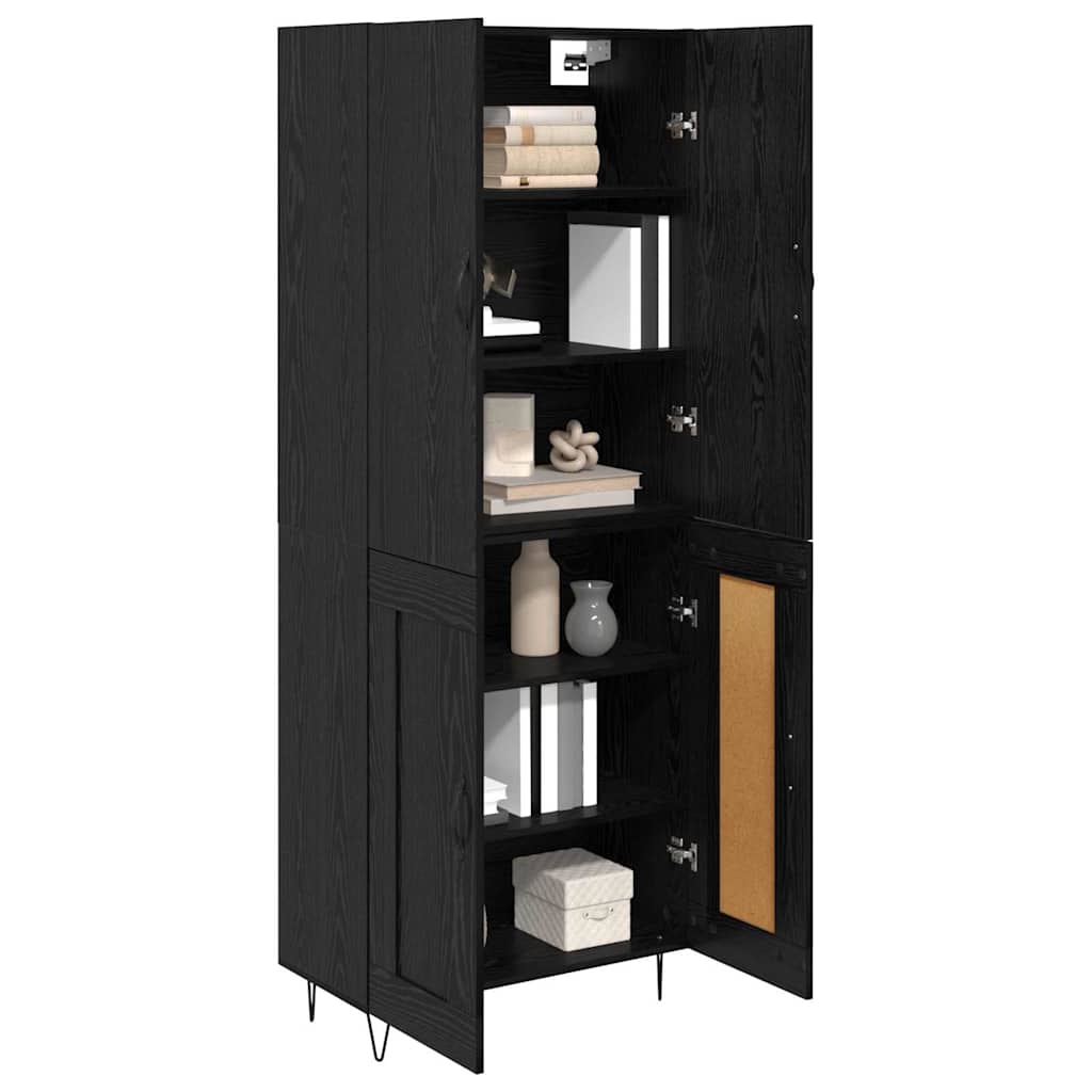 Highboard 2 stk. Sort eg 69,5 x 34 x 180 cm Konstrueret træ