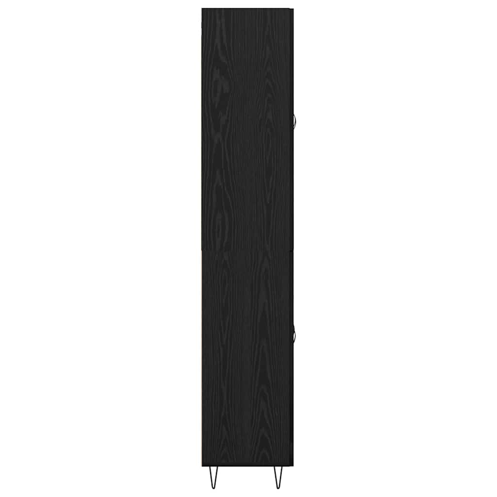 Highboard 2 stk. Sort eg 69,5 x 34 x 180 cm Konstrueret træ