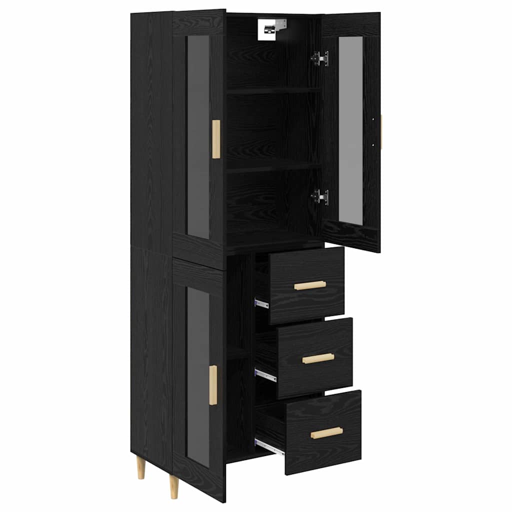Highboard Sort eg 69,5 x 34 x 180 cm Konstrueret træ