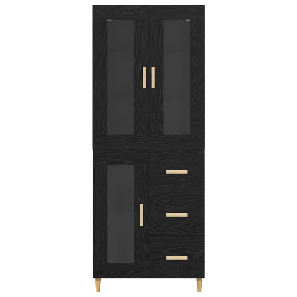 Highboard Sort eg 69,5 x 34 x 180 cm Konstrueret træ
