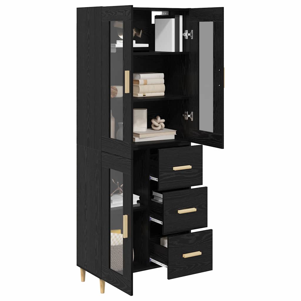 Highboard Sort eg 69,5 x 34 x 180 cm Konstrueret træ