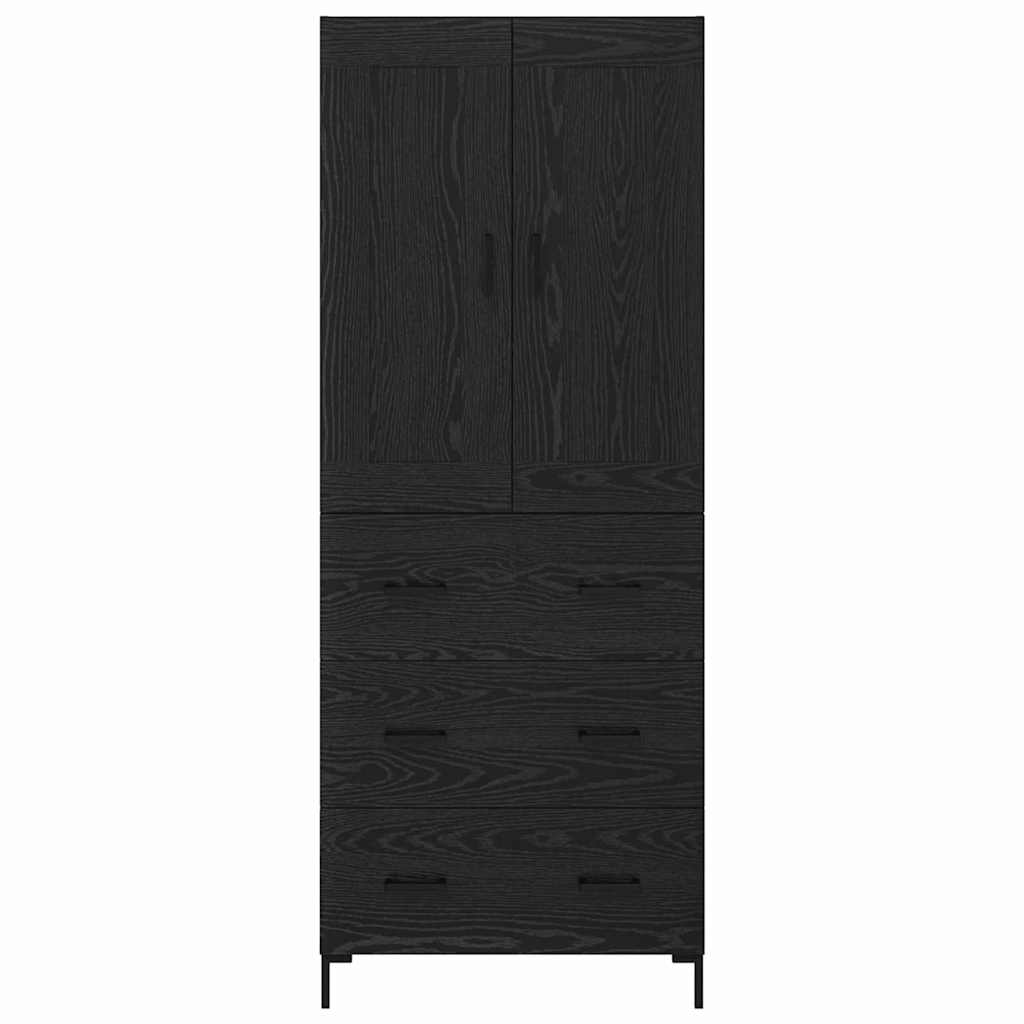 Highboard 2 stk. Sort eg 69,5 x 34 x 180 cm Konstrueret træ