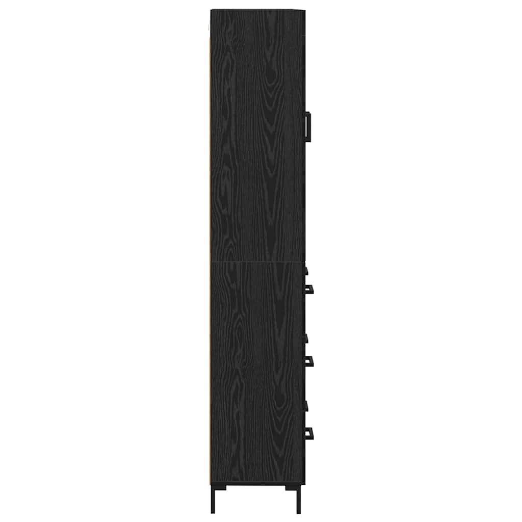 Highboard 2 stk. Sort eg 69,5 x 34 x 180 cm Konstrueret træ