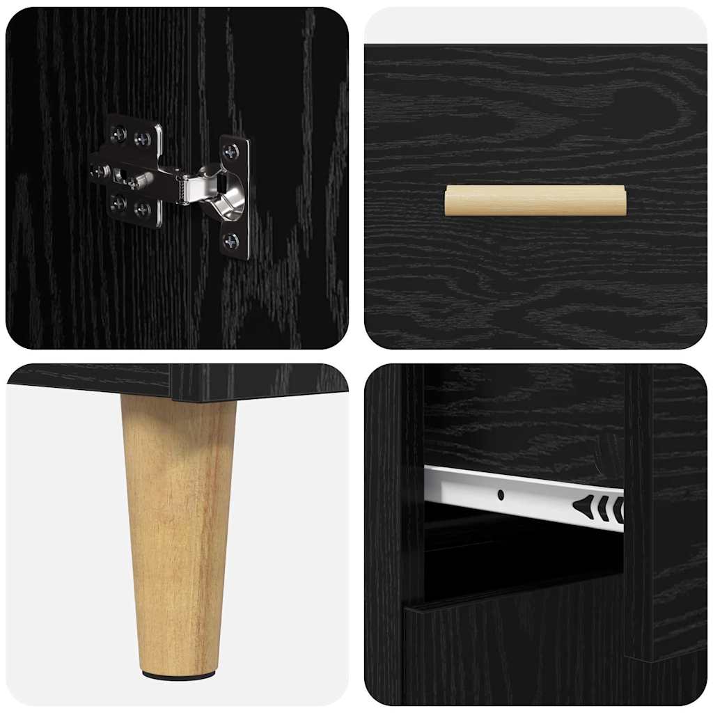 Highboard Sort eg 69,5 x 34 x 180 cm Konstrueret træ
