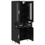 Highboard Sort eg 69,5 x 34 x 180 cm Konstrueret træ