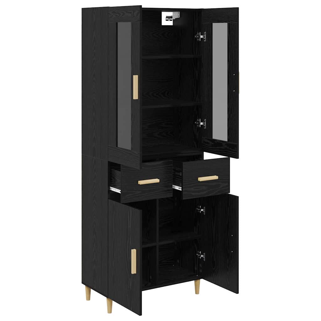 Highboard Sort eg 69,5 x 34 x 180 cm Konstrueret træ