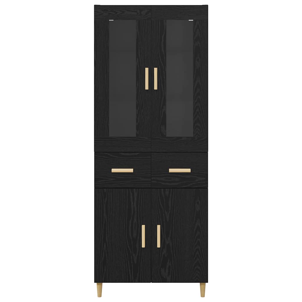 Highboard Sort eg 69,5 x 34 x 180 cm Konstrueret træ