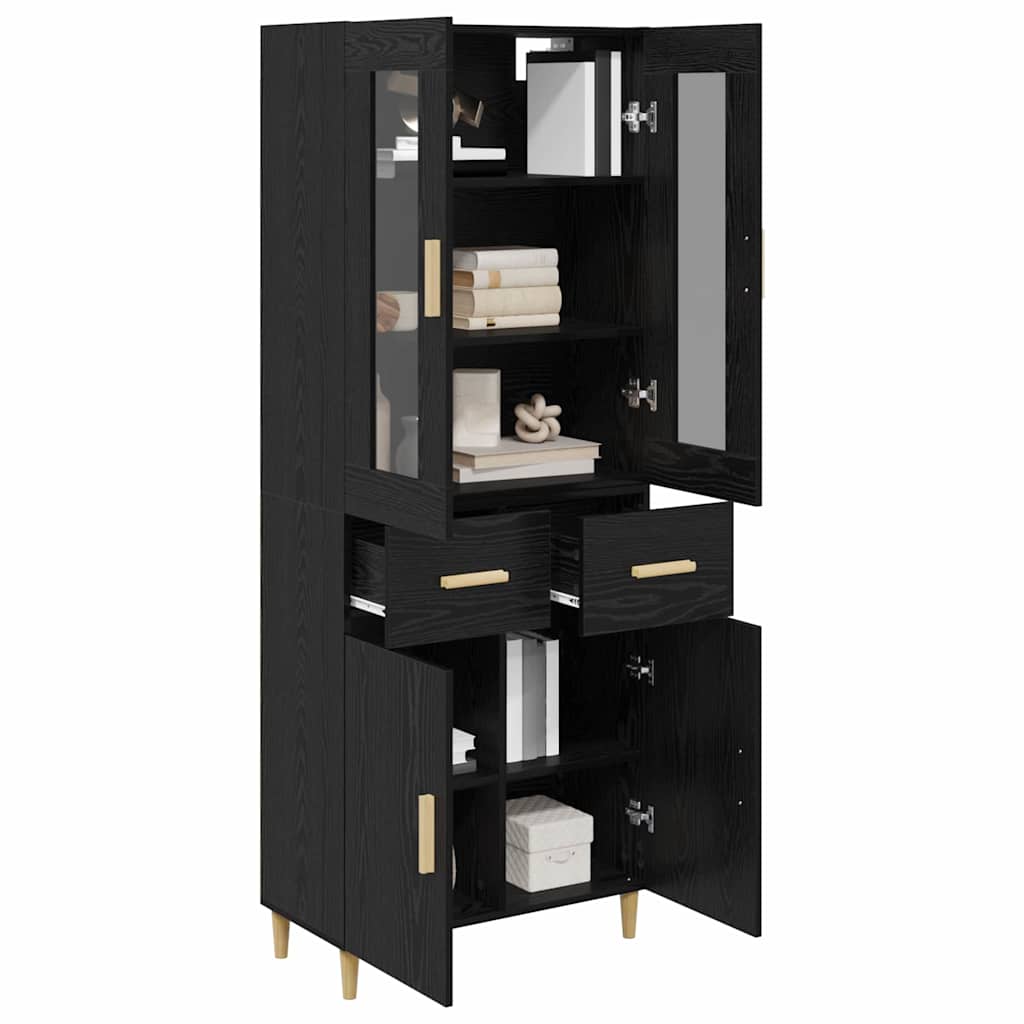 Highboard Sort eg 69,5 x 34 x 180 cm Konstrueret træ