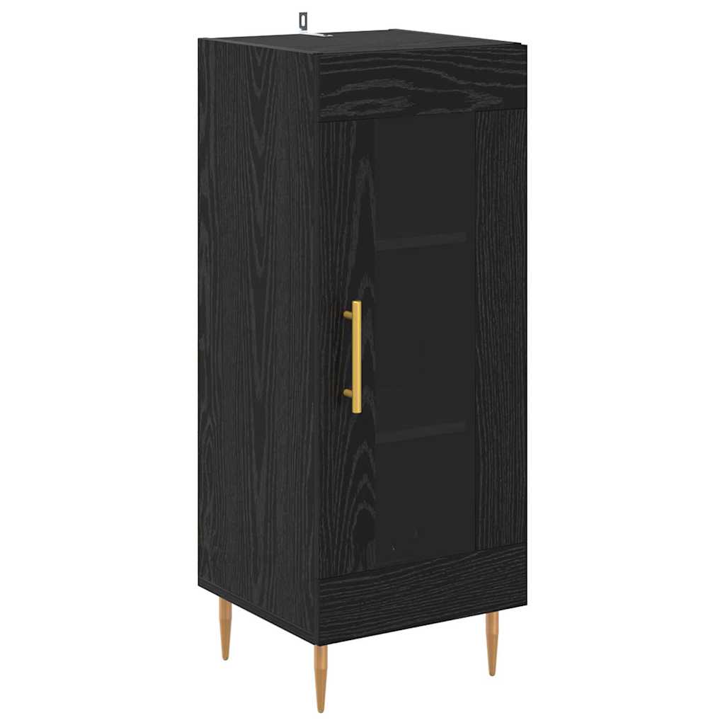 Highboard 2 stk. Sort eg 34,5 x 34 x 180 cm Konstrueret træ