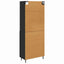Highboard 2 stk. Sort eg 69,5 x 34 x 180 cm Konstrueret træ