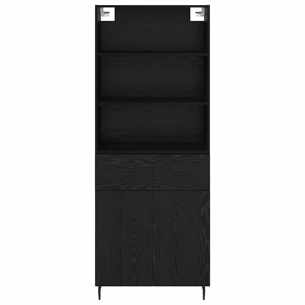 Highboard 2 stk. Sort eg 69,5 x 34 x 180 cm Konstrueret træ