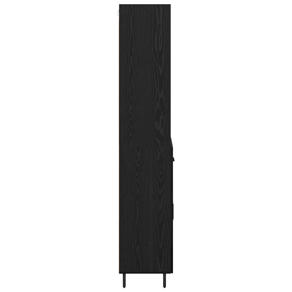 Highboard 2 stk. Sort eg 69,5 x 34 x 180 cm Konstrueret træ